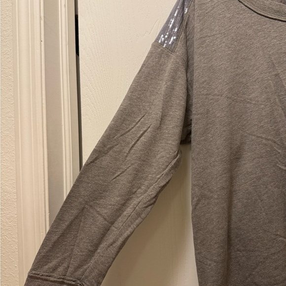 Victoria's Secret Gray Sweatshirt with Sequin Accents - Picture 2 of 8